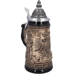 Bierkrug Mit Zinndeckel 