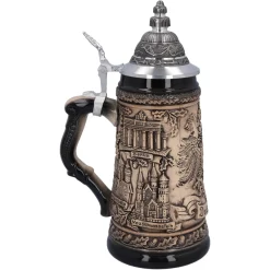 Bierkrug Mit Zinndeckel 