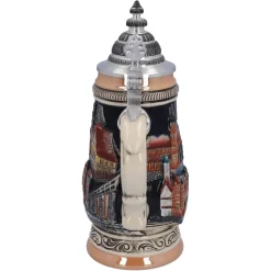 Bierkrug Mit Zinndeckel 