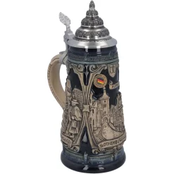 Bierkrug Mit Zinndeckel 