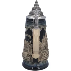 Bierkrug Mit Zinndeckel 