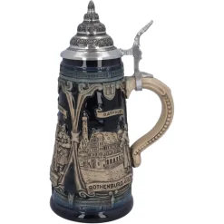 Bierkrug Mit Zinndeckel 