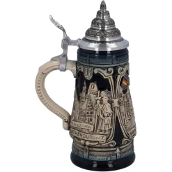 Bierkrug Mit Zinndeckel 