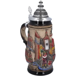 Bierkrug Mit Zinndeckel 