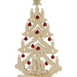 DoppelSchwibbögen "Tanne Mit Glaskugeln", 230V Mit Usb A-Anschluss