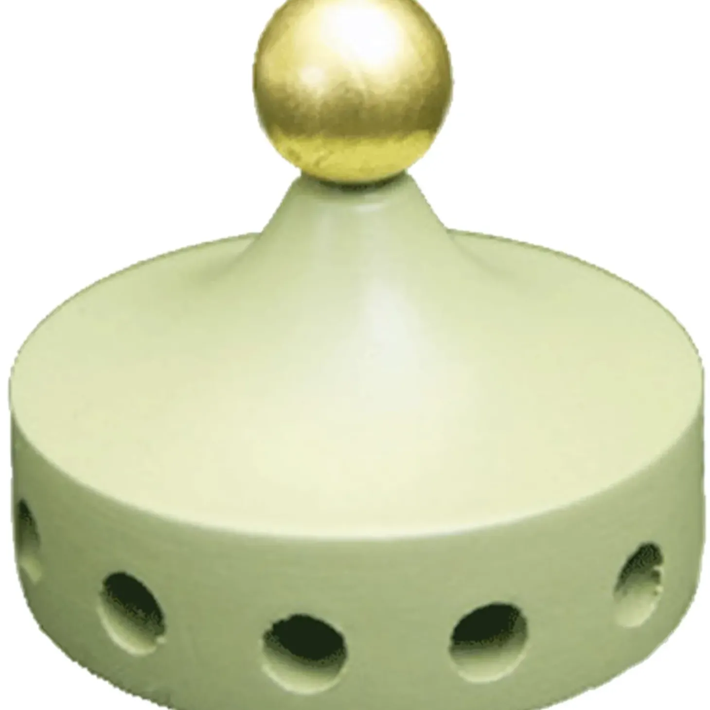 Flugelnabe Aus Holz Fur Pyramiden, Lackiert, Lindgrun