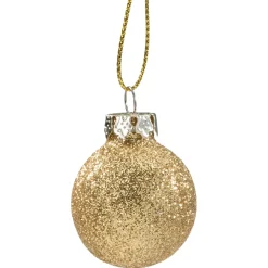 Glaskugel Gold Mit Glitzer, 3Cm