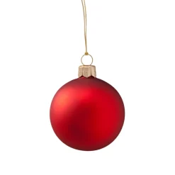 Glaskugel Matt Rot, 6 Cm