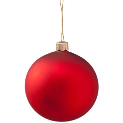 Glaskugel Matt Rot, 8 Cm