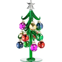 Gruner Glasbaum Mit Bunten Kugeln
