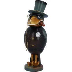 Holzknoddl "Rabe", Rauchermannchen