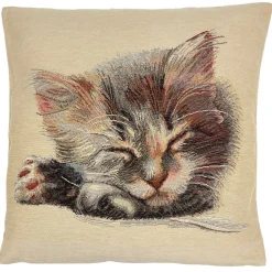 Kissenhulle "Schlafendes Katzchen"