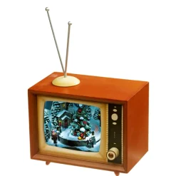 Nostalgiefernseher "Winterszene Mit Tannenbaum", Klein
