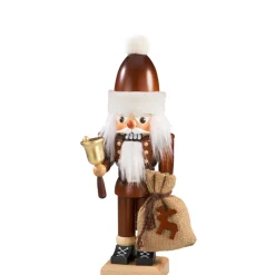 Nussknacker "Weihnachtsmann Mit Glocke" Natur, 30Cm