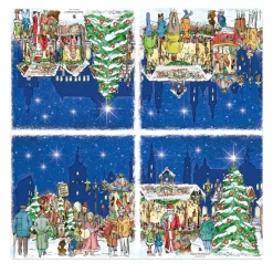 Papierservietten "Weihnachtsmarkt"
