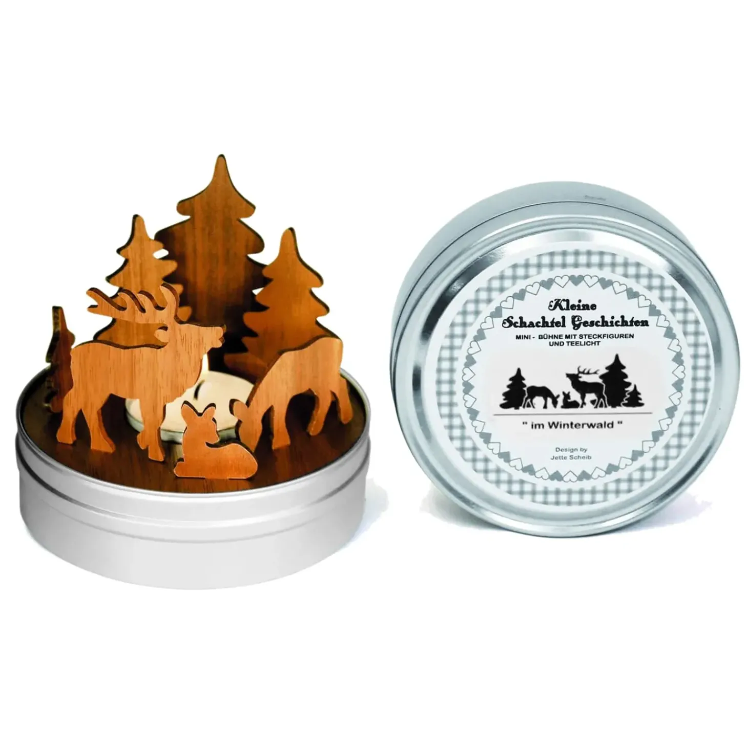 Schachtelgeschichte "Im Winterwald"