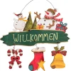 Schild Schneemann "Willkommen"