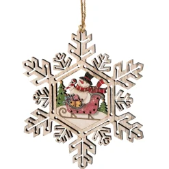 Schneeflocke Mit Schneemann