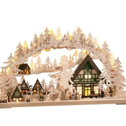 Schwibbögen "Fachwerkdorf" 230V Mit Usb A-Anschluss