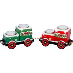 Teelichthalter "Waggons-Weihnachtsreise"