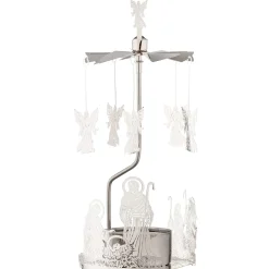 Teelicht-Karussel "Heilige Familie", Silber