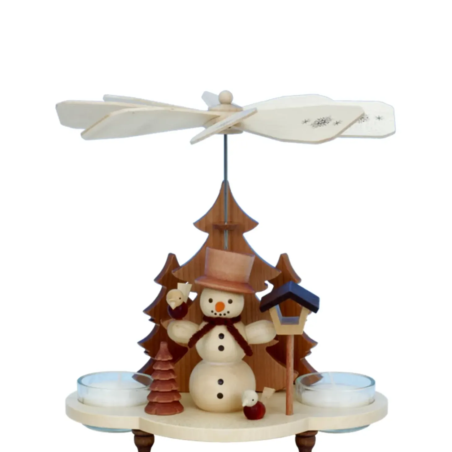 Teelicht-Pyramide "Schneemann"