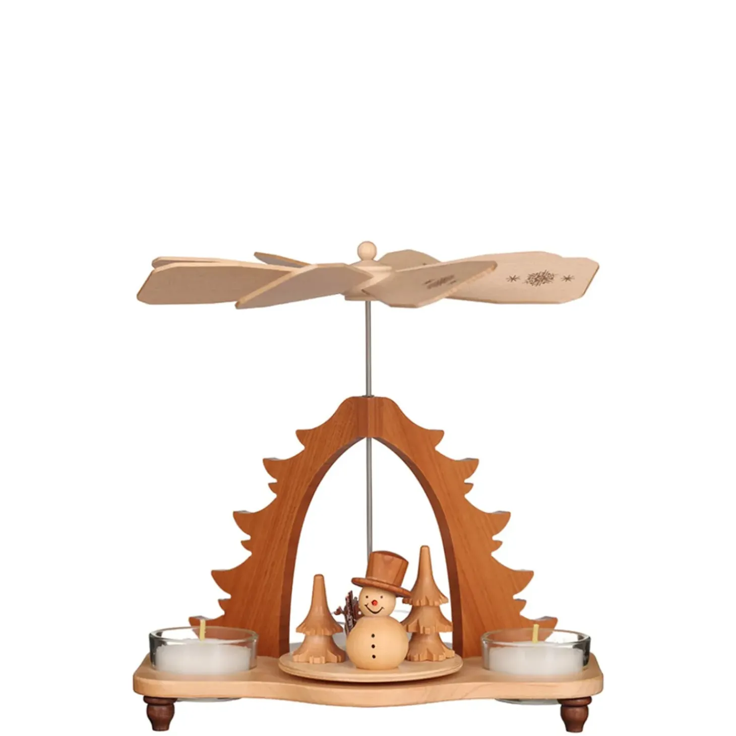 Teelicht-Pyramide "Schneemann"