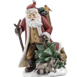 Weihnachtsmann Mit Waldtieren