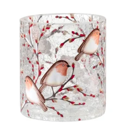 Windlicht "Rotkehlchenfamilie", 10 Cm